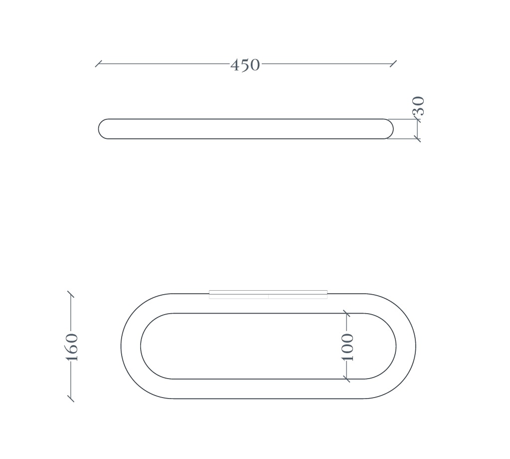 ArtCeram Bold Полотенцедержатель 45 см, подвесной, цвет: moka ACA080 56