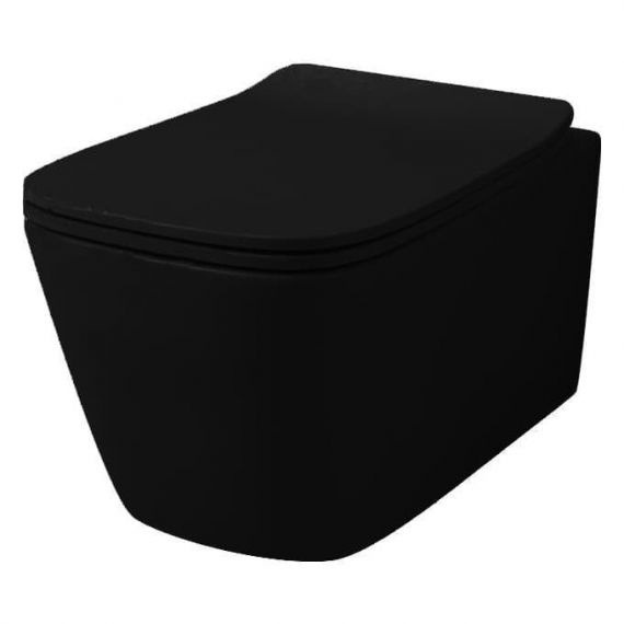 ArtCeram A16 Унитаз подвесной безободковый 36x45 см, цвет: matt black ASV005 17 00