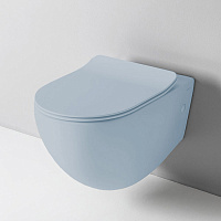 ArtCeram File 2.0 Унитаз подвесной безободковый 37x52 см, цвет: pale blue FLV004 65 00