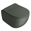 ArtCeram File 2.0 Унитаз подвесной 37x52 см, смыв торнадо, покрытие Saniglaze, цвет: grey olive FLV006 15 00