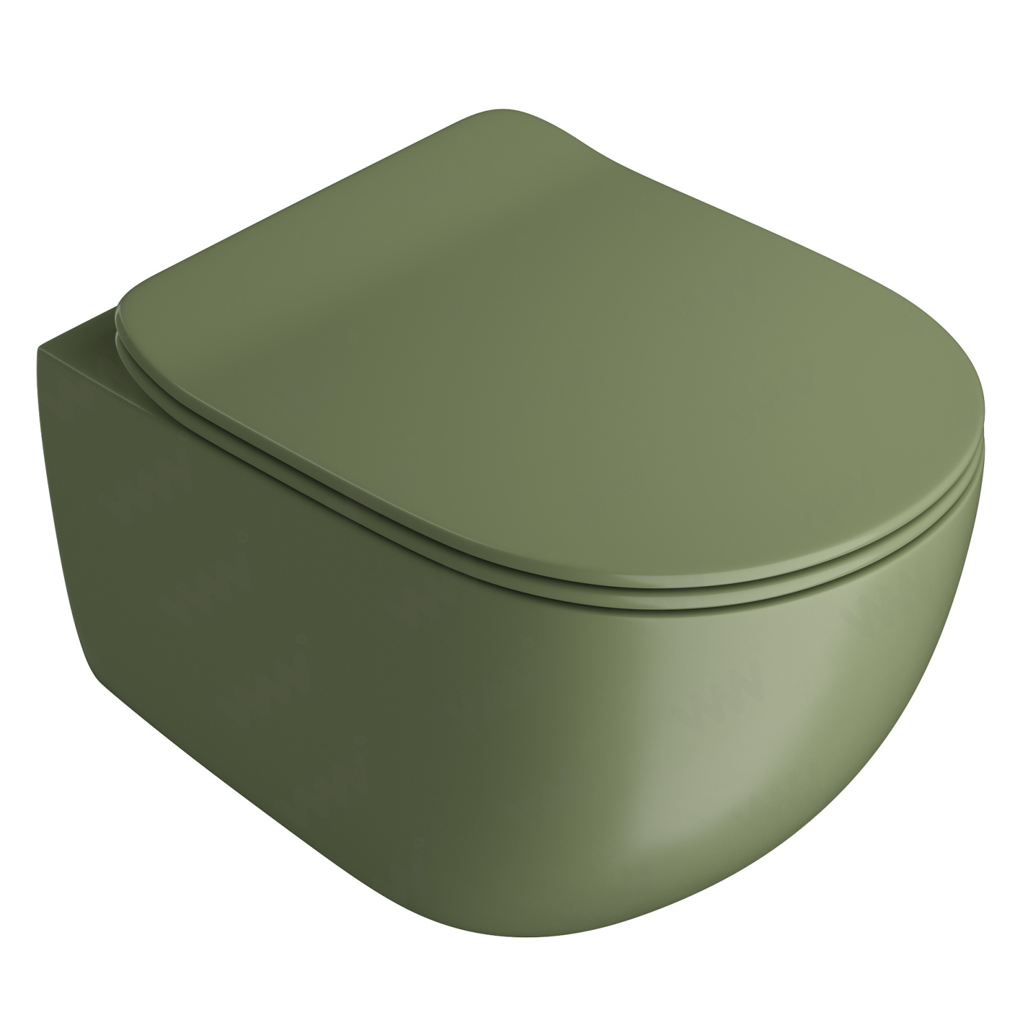 ArtCeram File 2.0 Унитаз подвесной 37x52 см, смыв торнадо, покрытие Saniglaze, цвет: green salvia FLV006 44 00