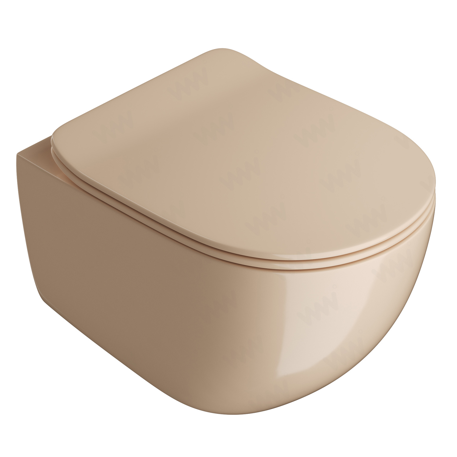 ArtCeram File 2.0 Унитаз подвесной 37x52 см, смыв торнадо, покрытие Saniglaze, цвет: biscuit FLV006 62 00