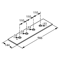 Kludi Видимая часть монтажной панели, цвет: золото 1602145