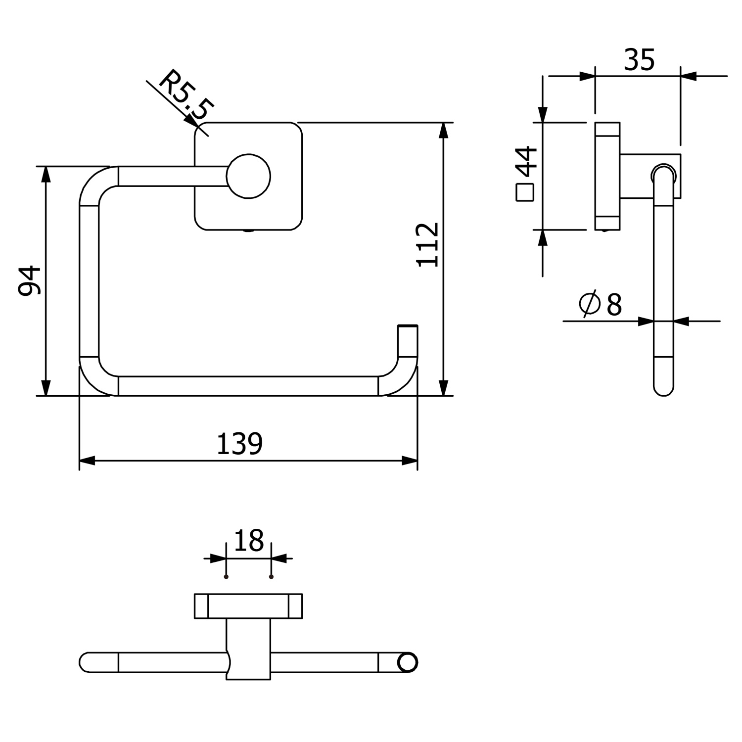 Kludi Vela S Держатель туалетной бумаги открытый, подвесной, цвет: хром 2598205