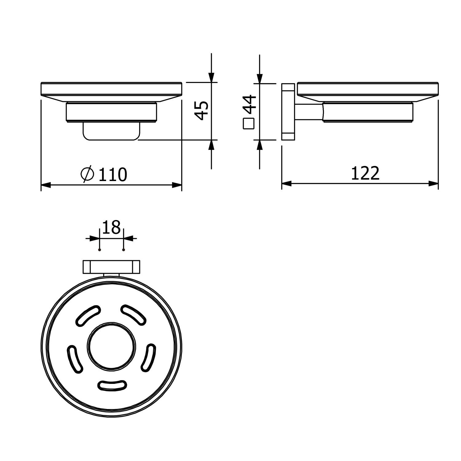 Kludi Vela S Мыльница со стеклянной чашей, подвесная, цвет: хром 2598505