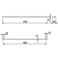 Kludi Vela C Полотенцедержатель 83 см, подвесной, цвет: хром 3196105