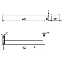 Kludi Vela C Полотенцедержатель 63 см, подвесной, цвет: хром 3198805