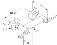 Kludi Nova Fonte Смеситель для душа настенный, цвет: белый матовый 207105315