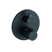 Kludi Nova Fonte Puristic Смеситель для душа термостатический 2 потребителя, встраив., цвет: черный 208103915