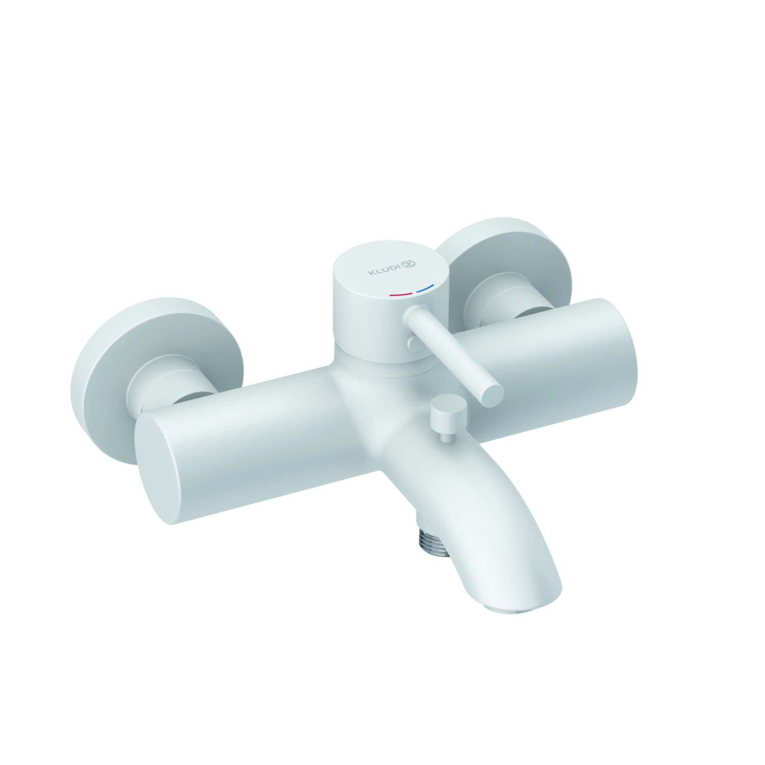 Kludi Bozz Смеситель для ванны и душа настенный, длина излива 17 см, цвет: белый матовый 386915376