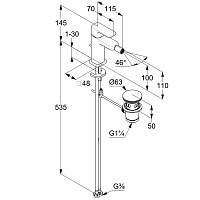 Kludi Renon Смеситель для биде, с д/к, цвет: черный матовый 422163975