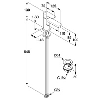 Kludi Renon Смеситель для раковины, c д/к, длина излива 11 см, цвет: хром 422660575