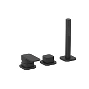 Kludi Renon Смеситель на борт ванны, с ручным душем, цвет: черный матовый 424473975