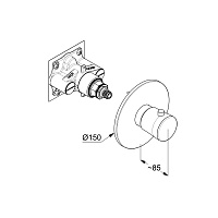 Kludi Balance Смеситель для душа термостатический на 1 потреб., встраив., внешняя часть, цвет: хром 527390575