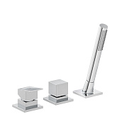 Kludi Decus Смеситель на борт ванны на 3 отверстия, с ручным душем, цвет: хром 544470575