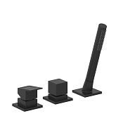 Kludi Decus Смеситель на борт ванны на 3 отверстия, с ручным душем, цвет: черный матовый 544473975