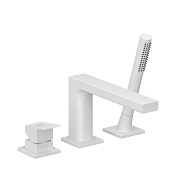 Kludi Decus Смеситель на борт ванны на 3 отверстия, с ручным душем, цвет: белый матовый 544485375