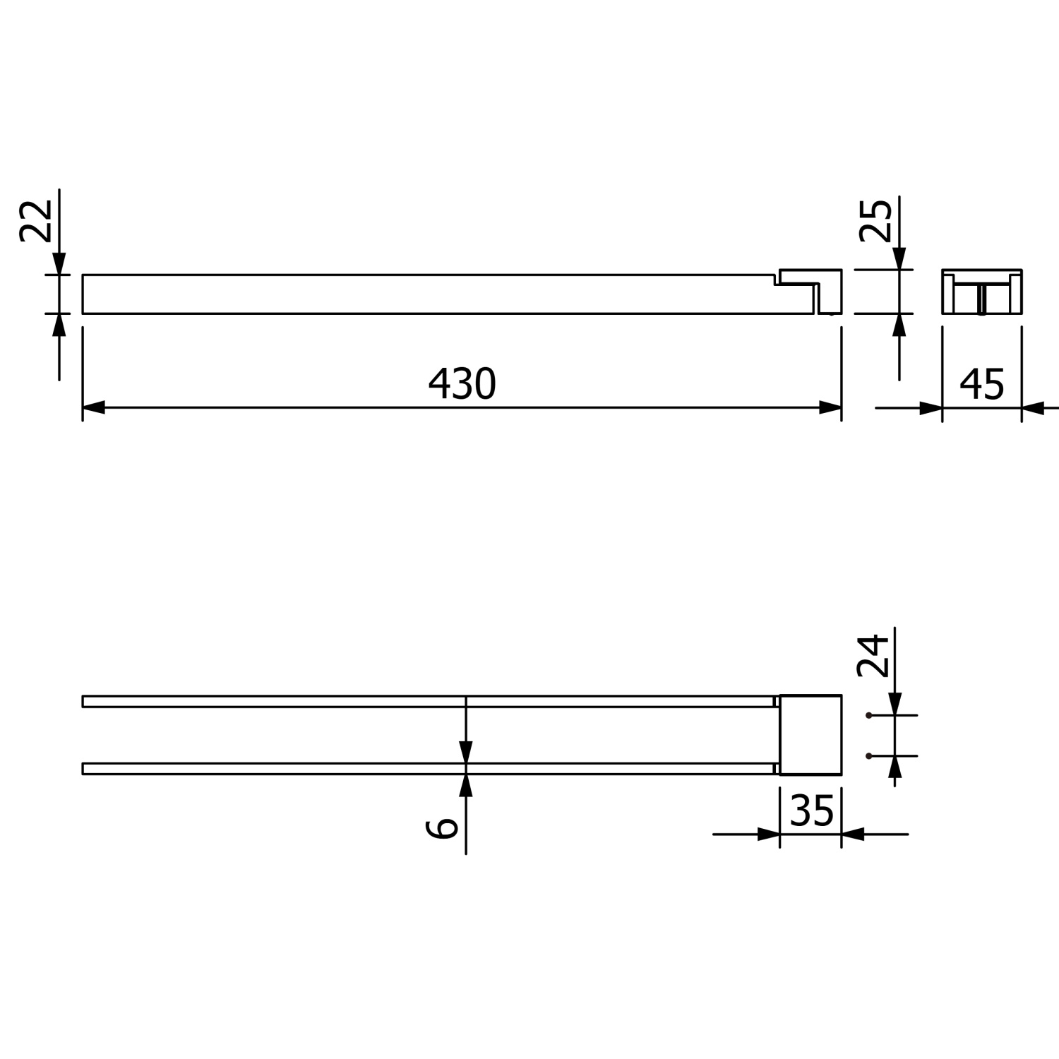 Kludi Vela C Полотенцедержатель 43 см, подвесной, цвет: брашированное золото 31977N0