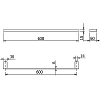 Kludi Vela C Полотенцедержатель 63 см, подвесной, цвет: брашированное золото 31979N0