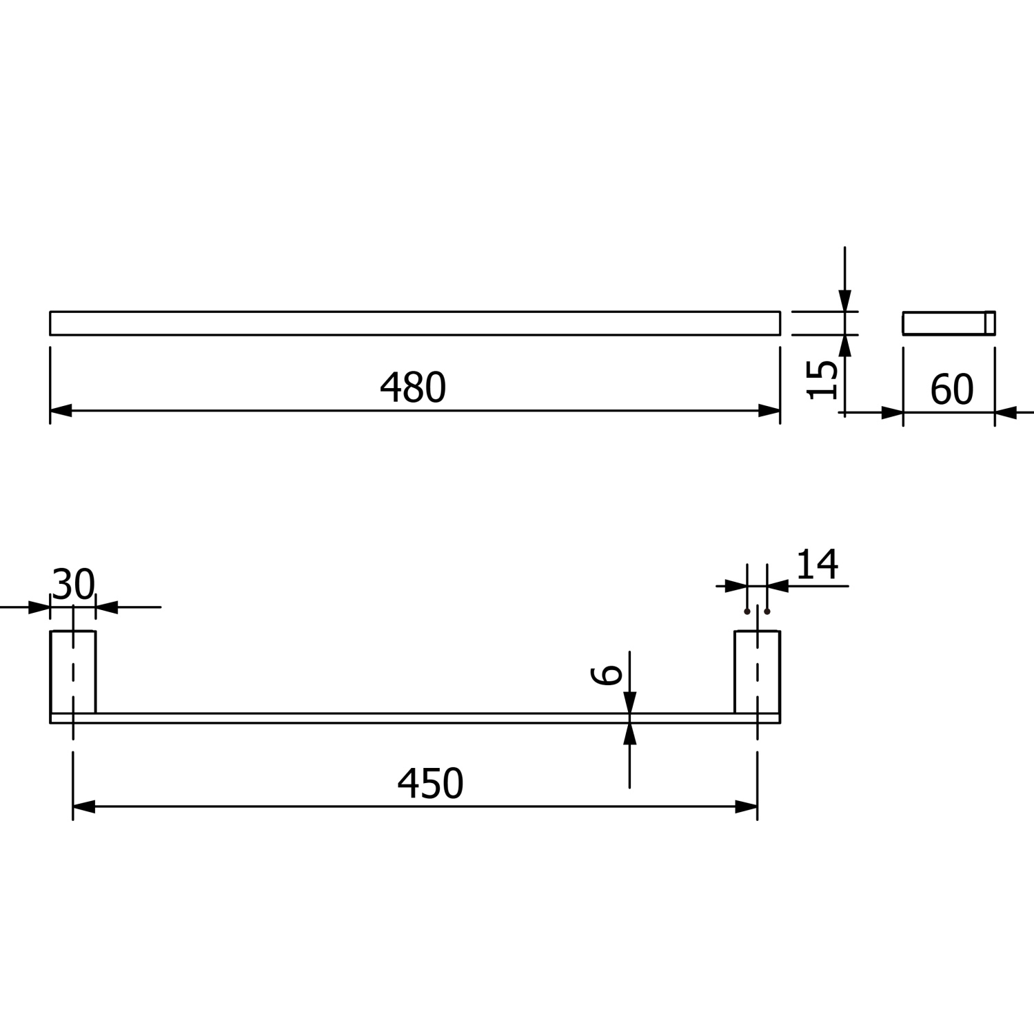 Kludi Vela C Полотенцедержатель 48 см, подвесной, цвет: брашированное золото 31980N0