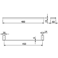 Kludi Vela C Полотенцедержатель 48 см, подвесной, цвет: брашированное золото 31980N0