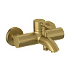 Kludi Bozz Смеситель для ванны и душа настенный, длина излива 17 см, цвет: брашированное золото 38691N076