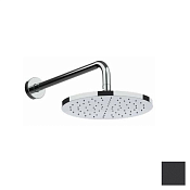 Almar Round Верхний душ с кронштейном настенным d25 см, 1 режим, цвет: matt black E162027.MB