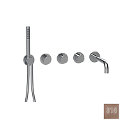 Almar Modular Round Термостат для ванны с изливомидушем, внешняя, цвет: 316 PVD brushed copper E180136.CO316