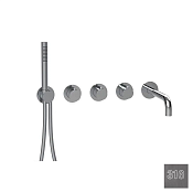Almar Modular Round Термостат для ванны с изливомидушем, внешняя, цвет: 316 PVD brushed gun metal E180136.GM316