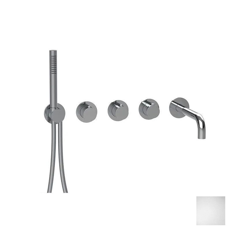 Almar Modular Round Термостат для ванны с изливомиручным душем, внешняя часть, цвет: matt white E180136.MW