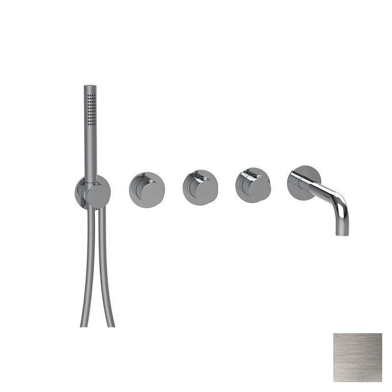 Almar Modular Round Термостат для ванны с изливомидушем, внешняя часть, цвет: nickel brushed E180136.NB