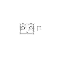 Almar Modular Square Термостат для душа, внешняя часть на 1 потребитель, цвет: nickel brushed E180181.NB