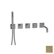 Almar Modular Square Термостат для ванны с изливоми душем, внешняя, цвет: PVD brushed high brass E180186.HB