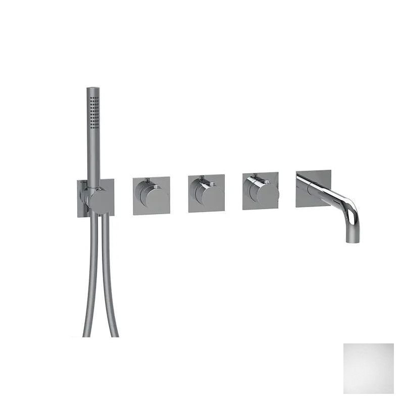 Almar Modular Square Термостат для ванны с изливомиручным душем, внешняя часть, цвет: matt white E180187.MW