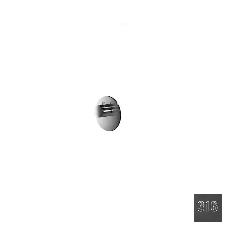 Almar High Flow Round Термостат для душа, внешняя часть на 1 потр., цвет: PVD brushed absolute black E180231.AB316