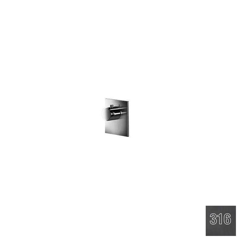 Almar High Flow Square Термостат для душа, внешняя часть на 1 потр, цвет: PVD brushed absolute black E180281.AB316