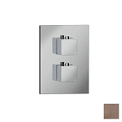 Almar Core Square Термостат для душа, внешняя часть на 2 потребителя, цвет: PVD brushed copper E176822.CO
