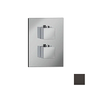 Almar Core Square Термостат для душа, внешняя часть на 2 потребителя, цвет: PVD polished deep black E176822.DB