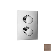 Almar Core Square Термостат для душа, внешняя часть на 2 потребителя, цвет: PVD brushed copper E176882.CO