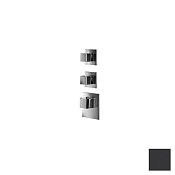 Almar High Flow Square Термостат для душа, внешняя часть на 2 потребителя, цвет: matt black E180022.MB