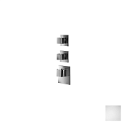 Almar High Flow Square Термостат для душа, внешняя часть на 2 потребителя, цвет: matt white E180022.MW