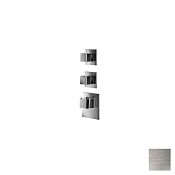 Almar High Flow Square Термостат для душа, внешняя часть на 2 потребителя, цвет: nickel brushed E180022.NB