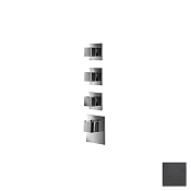 Almar High Flow Square Термостат для душа, внешняя часть, 3 потребит., цвет: brushed absolute black E180023.AB