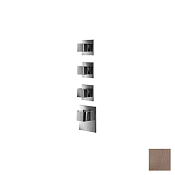 Almar High Flow Square Термостат для душа, внешняя часть на 3 потребителя, цвет: PVD brushed copper E180023.CO