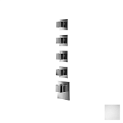 Almar High Flow Square Термостат для душа, внешняя часть на 4 потребителя, цвет: matt white E180024.MW