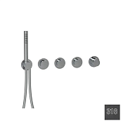Almar Modular Round Термостат для душа, внешняя часть, 3 потреб., цвет: 316 brushed absolute black E180434.AB316
