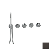 Almar Modular Round Термостат для душа, внешняя часть на 3 потребителя, цвет: polished deep black E180434.DB