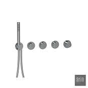 Almar Modular Round Термостат для душа, внешняя часть на 3 потребителя, цвет: 316 brushed gun metal E180434.GM316