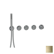 Almar Modular Round Термостат для душа, внешняя часть на 3 потребителя, цвет: PVD polished gold E180434.GO