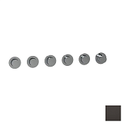 Almar Modular Round Термостат для душа, внешняя часть на 5 потребителей, цвет: polished deep black E180441.DB